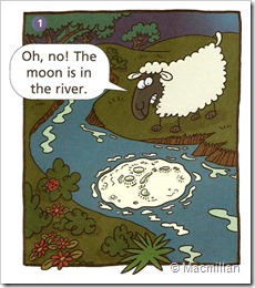 The moon is in the river